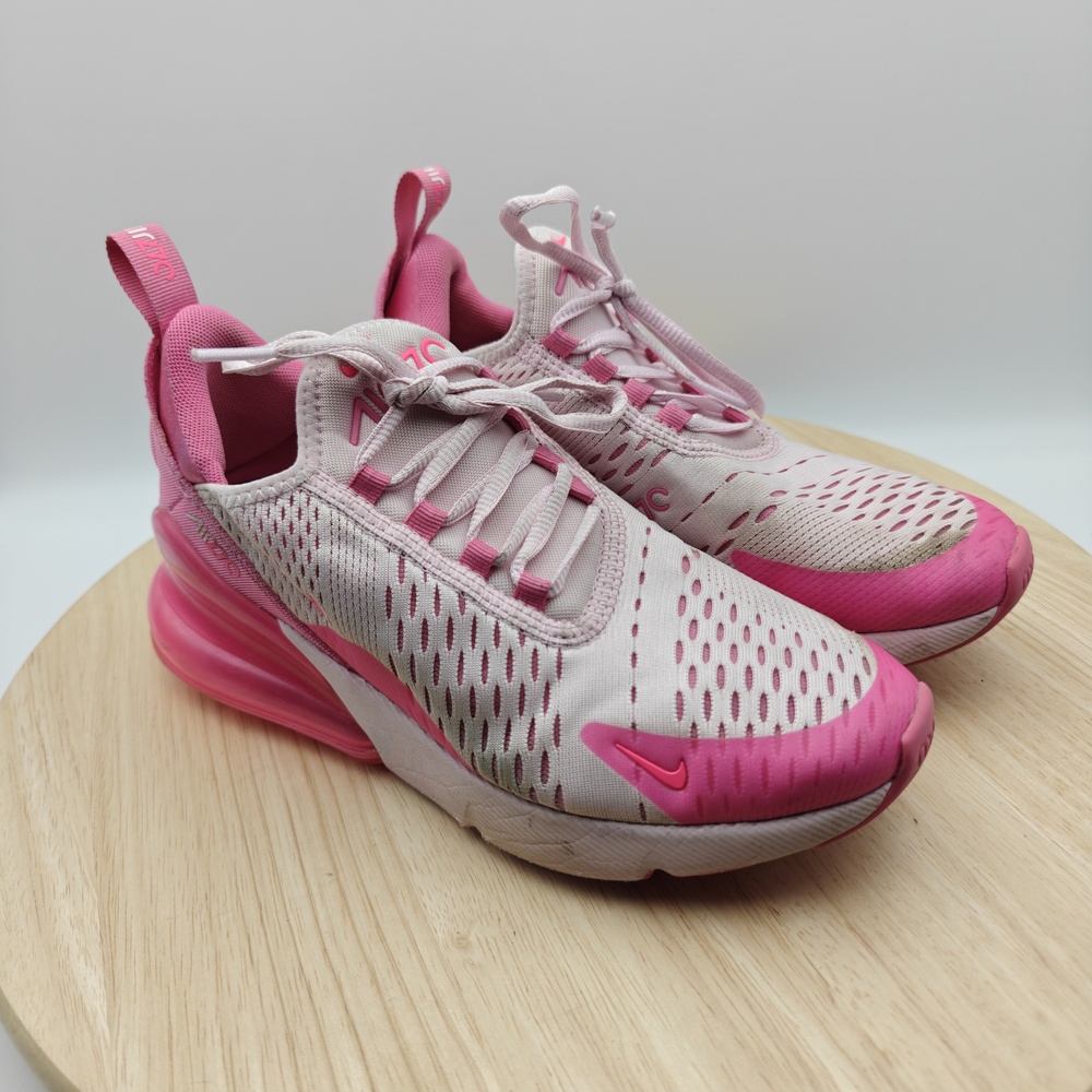 Nike Air Max 270 Shoes Unisex Kids Size 4 Pink Sneaker Cushioned IQ9154-663